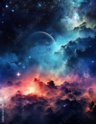 Deep space background illustration. Perfect for wallpapers  banners  backgrounds  and graphic design.