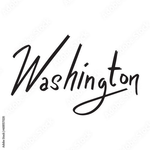 Modern Handwritten Washington ,good for graphic design resources, posters, pamflets, stickers, prints, books title, and more.