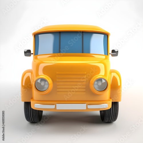 Toy car 3d render isolated on white background, Generative AI
