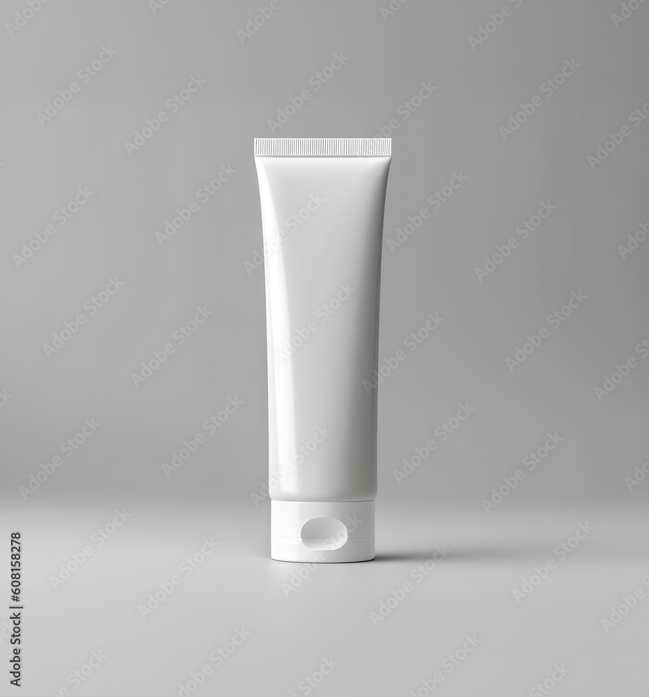 Tube of cream mockup isolated on white Tube of cream mockup isolated on white
