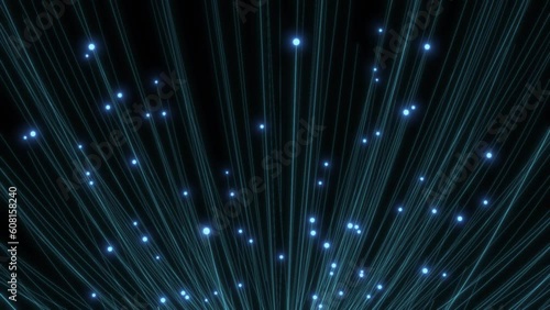 An abstract data star exploring wireless signals of technology. Wireless data connection follows widely. 3d animation of lines and star loop