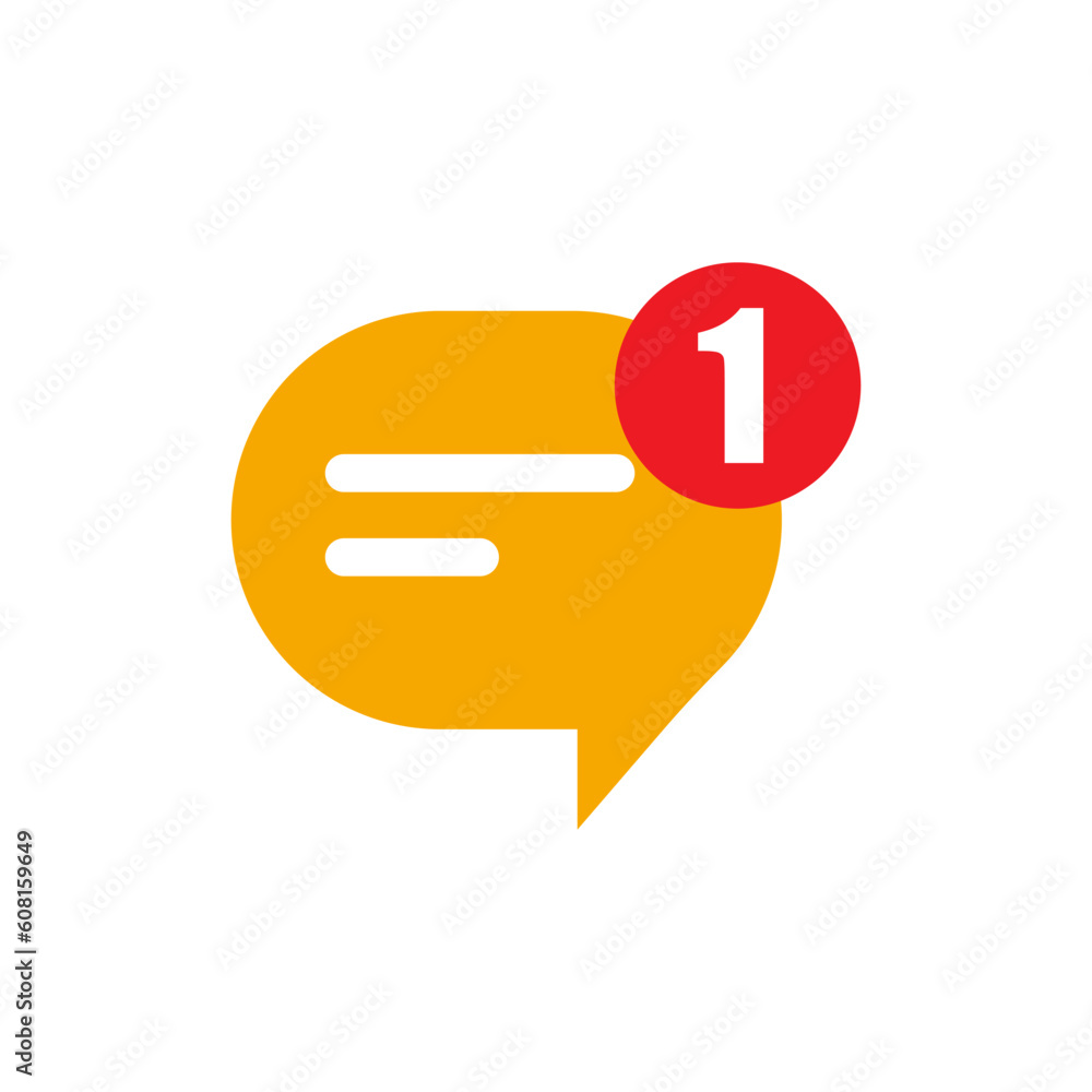 One incoming message, open message icon, notification. Vector One incoming message, open message icon, notification. Vector