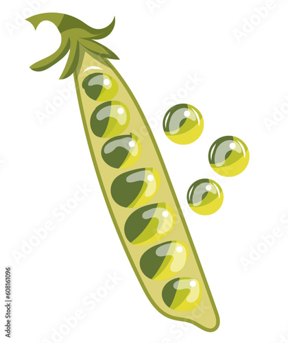 Petits pois, format vectoriel, fond transparent