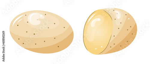 Pomme de terre format vectoriel, clipart, fond transparent