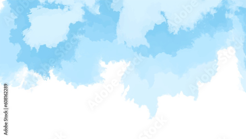 Abstract blue watercolor background.Hand painted watercolor. vector