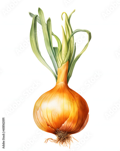 Watercolor Onion isolated
