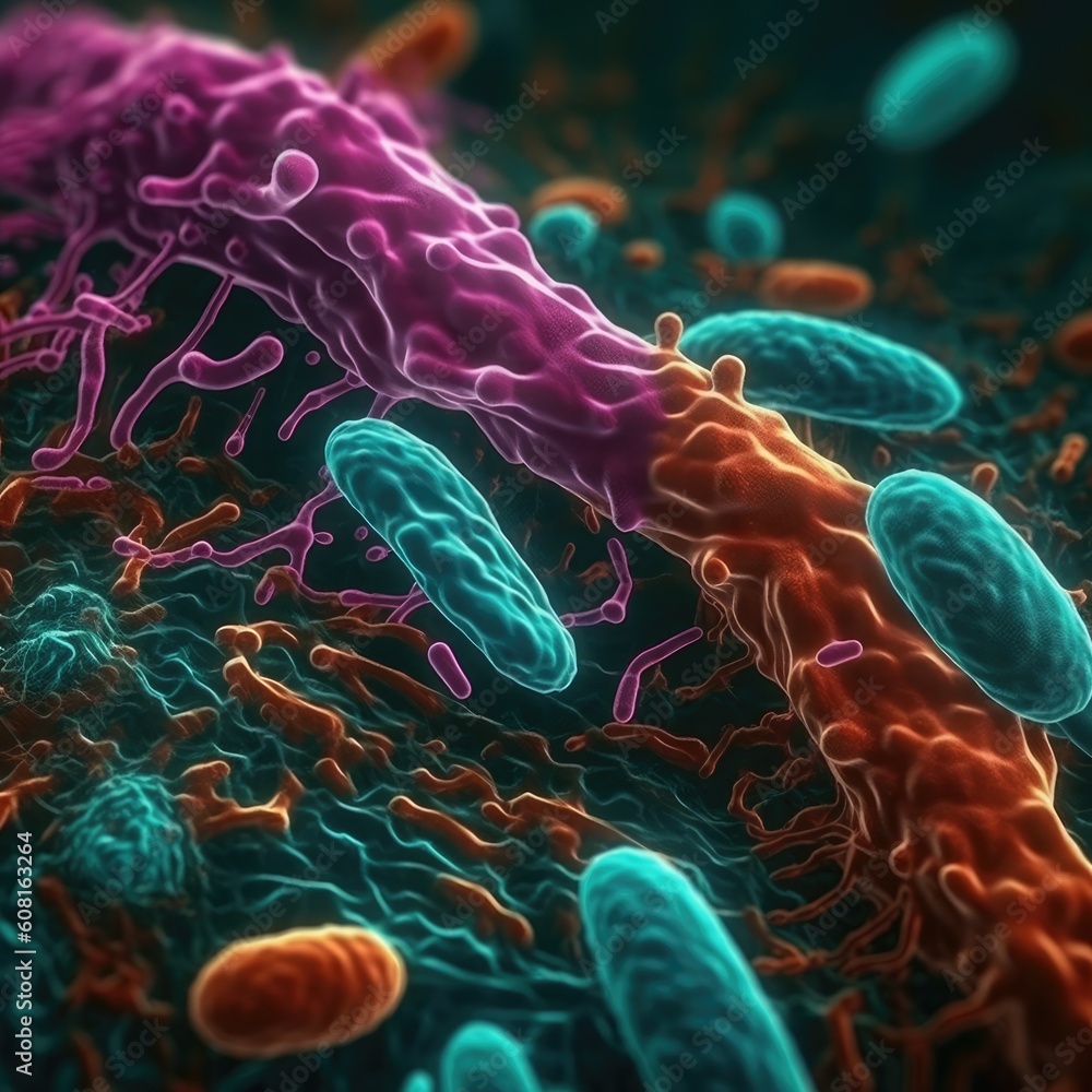 Vivid Colors of Microscopic Bacteria Viewed Through an Electron