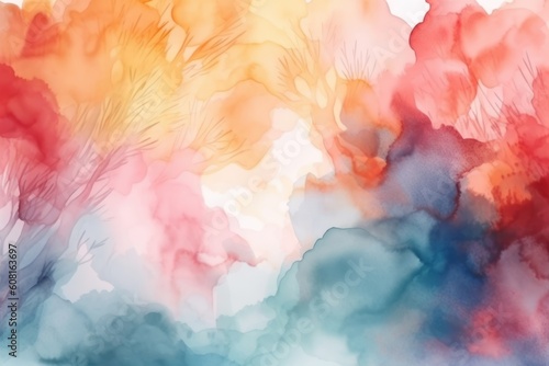 Abstract watercolor background with blurred brush stroke, Generative ai