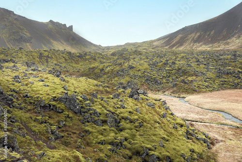 Volcanic landscape of west Iceland