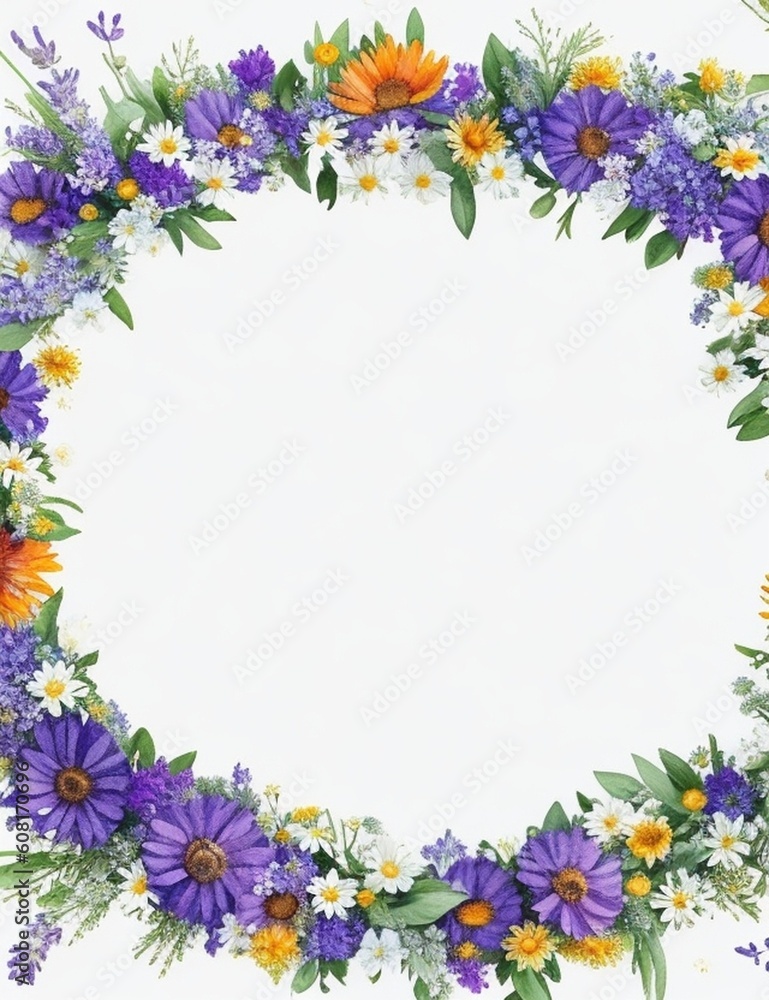 frame with flowers frame with flowers