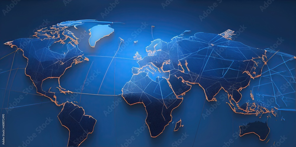 Fototapeta premium World texture. Realistic and detailed world texture.