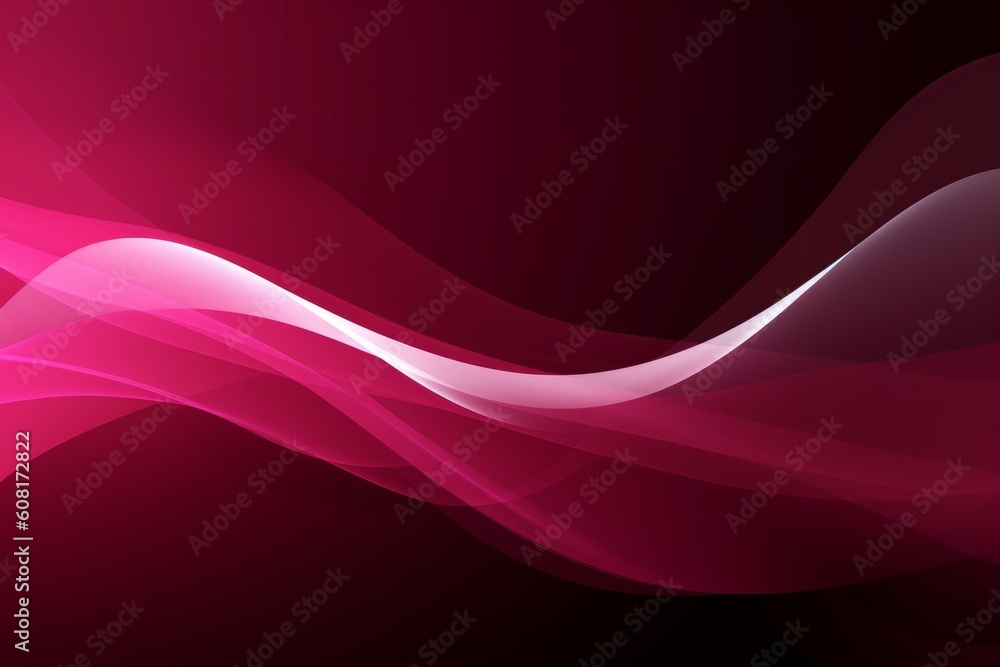 Fototapeta premium Abstract magenta background with lines and curves, Generative ai