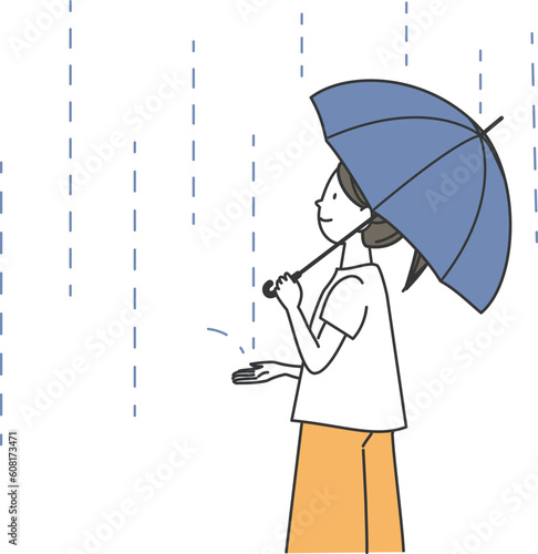 雨傘をさす女性