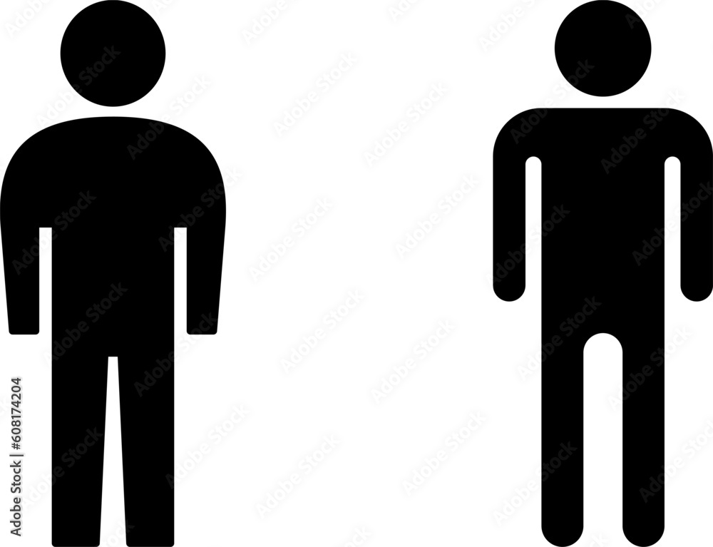 Male Man People Human Silhouette Icon Black Flat Set. Vector Image. Male Man People Human Silhouette Icon Black Flat Set. Vector Image.