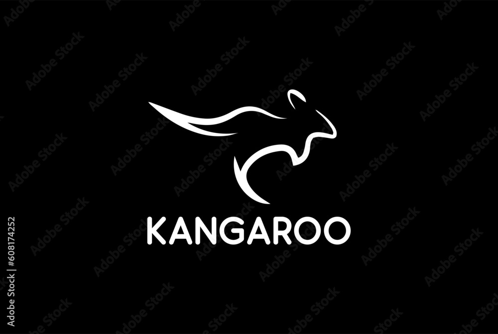 jump high kangaroo logo design templete. jump high kangaroo logo design templete.