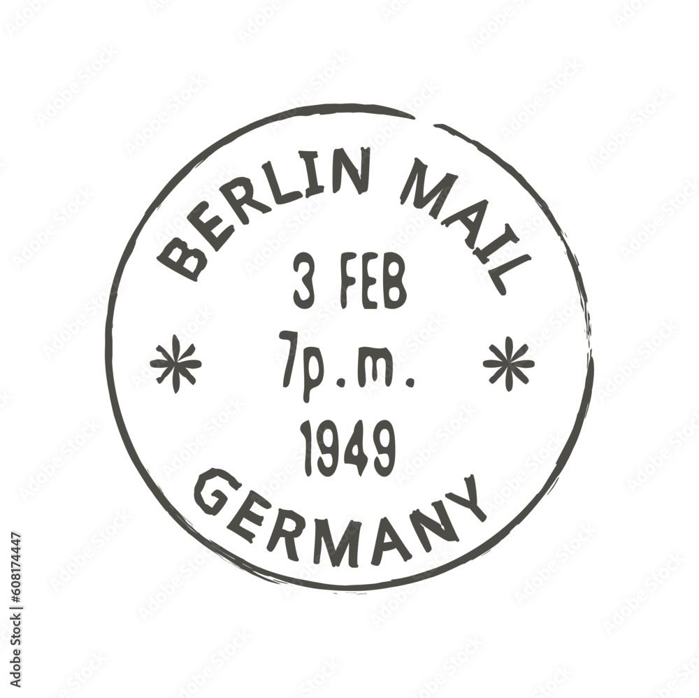 Obraz na plátně Berlin postage and postal stamp