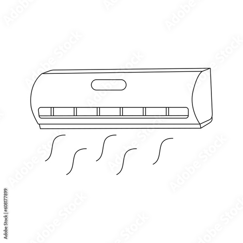 air conditioner in doodle style.