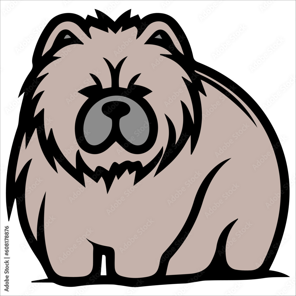 chow chow dog in vector chow chow dog in vector