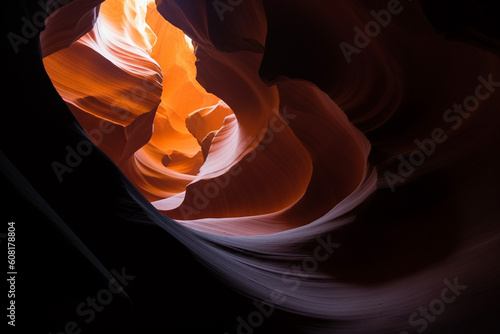 Upper Antelope Canyon in the Navajo Reservation near Page, Arizona USA