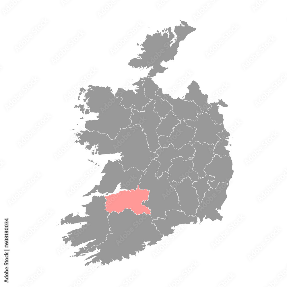 Obraz premium County Limerick map, administrative counties of Ireland. Vector illustration.
