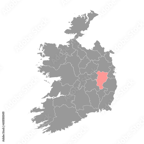 County Kildare map, administrative counties of Ireland. Vector illustration.