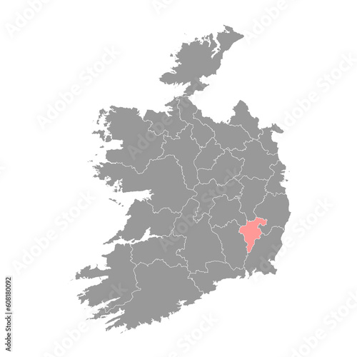 County Carlow map  administrative counties of Ireland. Vector illustration.