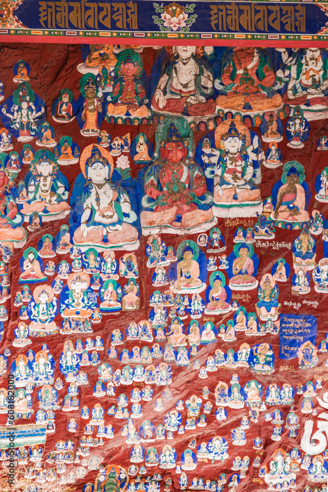 Fototapeta premium colorful buddhist wheels