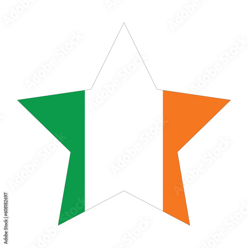 Free Download Ireland flag in star design shape - GFXLoad
