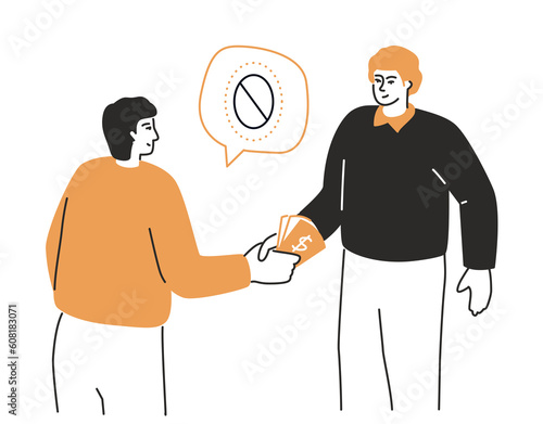 Corruption prevention - modern line design style illustration