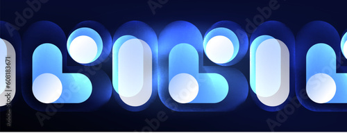 Glowing round shapes abstract background. Template for wallpaper  banner  presentation  background
