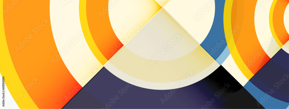 Circles with shadows trendy minimal geometric composition abstract background Circles with shadows trendy minimal geometric composition abstract background