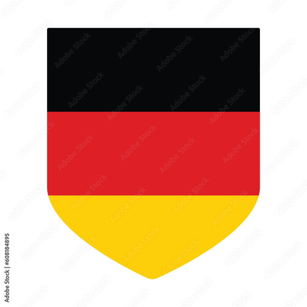 German flag in shape. Flag of Germany in triangle shape. German flag in shape. Flag of Germany in triangle shape.