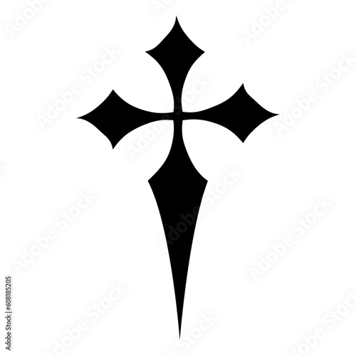 Cross icon. Christian symbol of christ