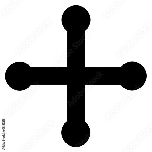 Cross icon. Christian symbol of christ