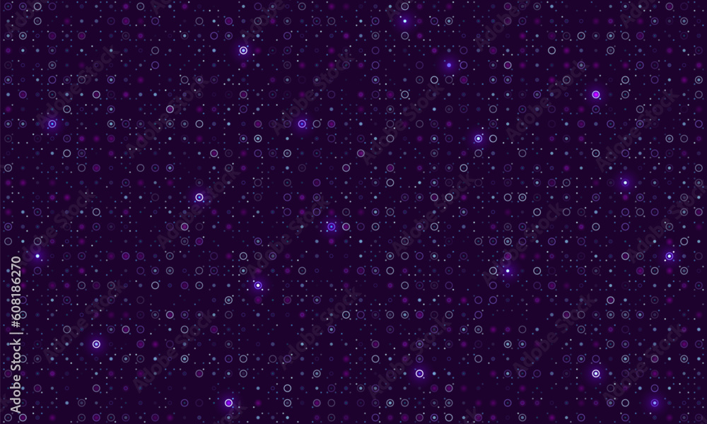 Cyber background constructed with different dots. Digital futuristic backdrop. Vector illustration.