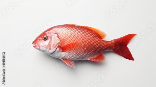 fish lover food with white background top view Created With Generative AI Technology