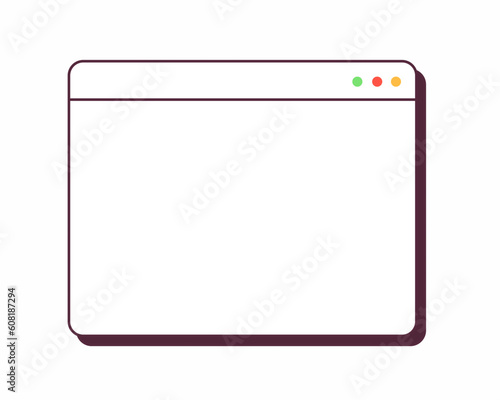 browser window screen interface Vector illustration.