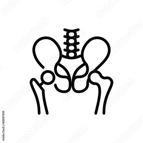 Arthroplasty thin line icon, artificial joint, surgical procedure to restore joint. Arthritis. Vector illustration.