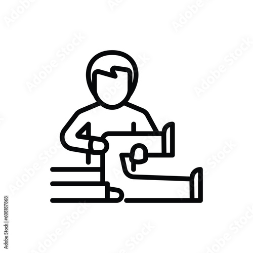 Osteopathy thin line icon. Physiotherapy, arthritis treatment. Massage. Vector illustration.