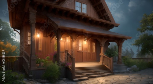 Rustic country house  AI Generated 