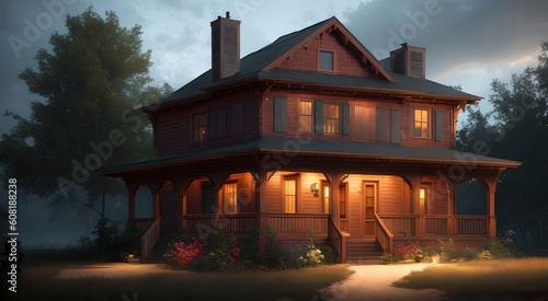 Rustic country house  AI Generated 