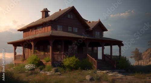 Rustic country house [AI Generated] © Jefferson