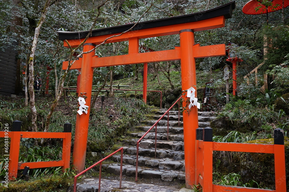 Kifune Shrine or Kifune Jinja in Kyoto, Japan - 日本 京都府 貴船神社 Kifune Shrine or Kifune Jinja in Kyoto, Japan - 日本 京都府 貴船神社