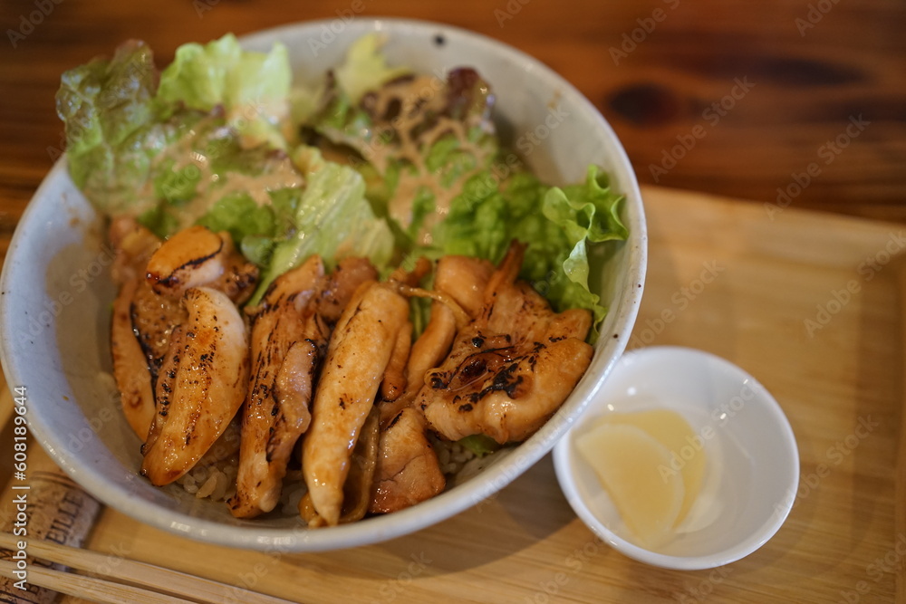 Chicken Yakitori Don Bowl - 焼き鳥丼 Chicken Yakitori Don Bowl - 焼き鳥丼