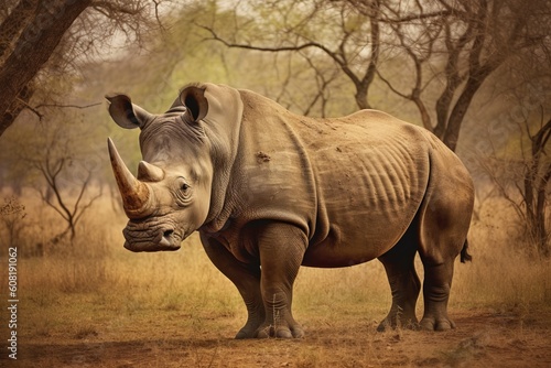rhino in the wild
