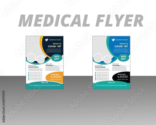 Medical Flyer Template. This layout is suitable for any project purpose. Very easy to use and customize.