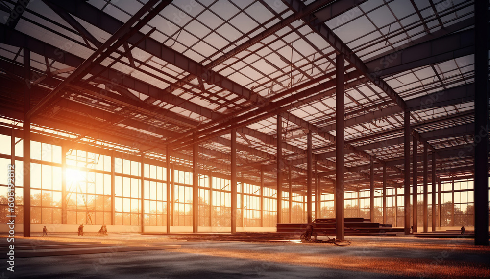 steel frame structure under construction steel frame structure under construction