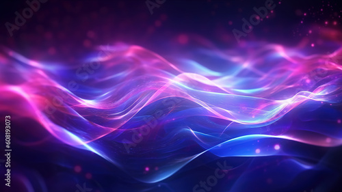 Abstract vibrant colored background - blue orange and violet tones - generative AI, AI generated