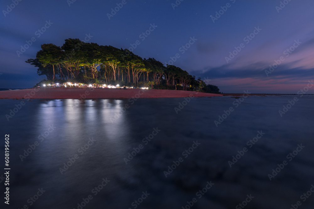 Tropical island at Night