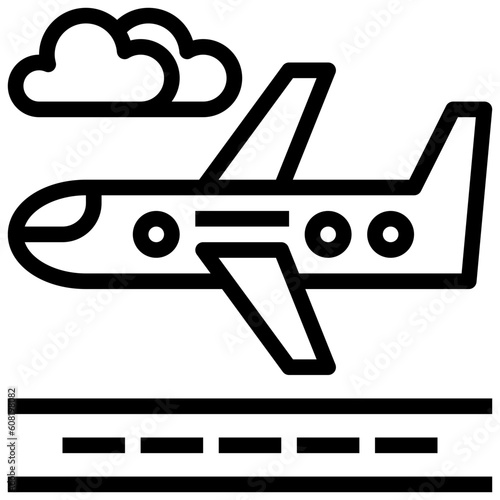 airport line icon,linear,outline,graphic,illustration